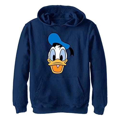 Disney Chłopięca bluza z kapturem Big Face Donald, granatowa Heather, XL, granatowy Heather, XL