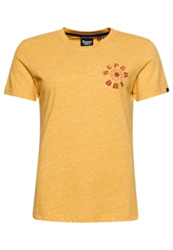 Superdry Vintage Nostalgia tee Koszula damska, Żółty Snowy, 40