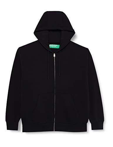 United Colors of Benetton Kurtka męska C/CAPP M/L 3j73u5006 bluza z kapturem, czarna 100, S