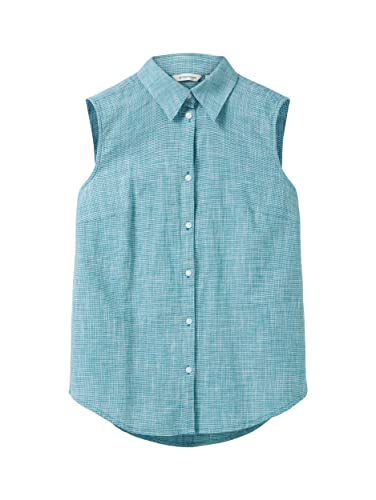 TOM TAILOR Damska 1036706 bluzka, 31668-Petrol Green, 38, 31668 - Petrol Green, 38