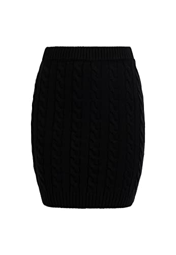 caspio Damska spódnica z dzianiny Skirt, czarny, XS-S