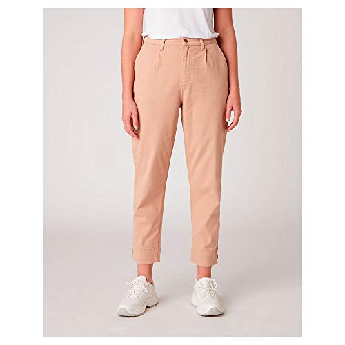 Wrangler Damskie spodnie chinosy Mom, Beżowy (ciepły piasek 58b), 27W / 32L