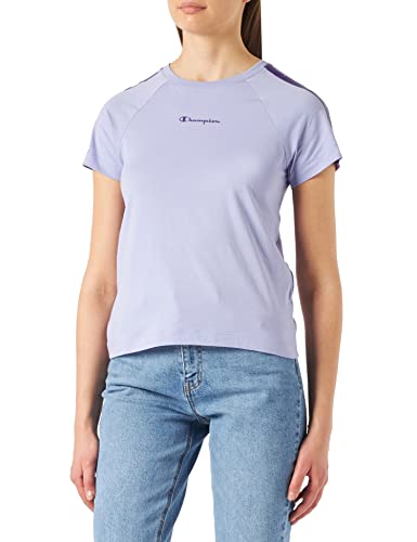 Champion Damska koszulka sportowa z taśmą S/S, Lavanda, XS