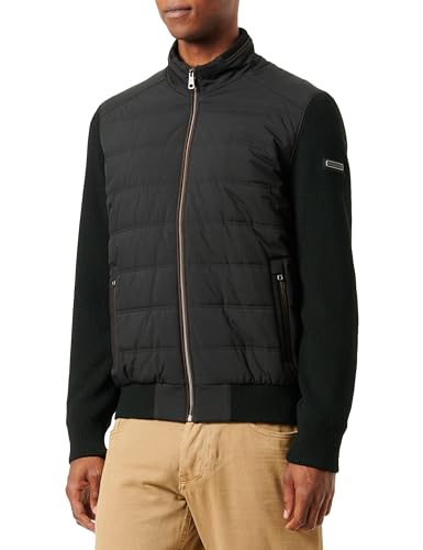 bugatti Męska kurtka z dzianiny, czarny-290, XL