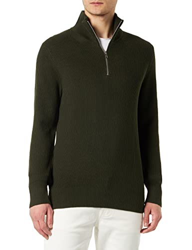 Jack&JONES JPRPERFECT Knit Half Zip SN sweter męski, Forest Night, S