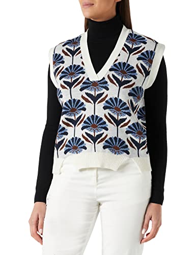 United Colors of Benetton Damska kamizelka 103FE400C kamizelka, Fantasia FIORI Multicolore 911, M
