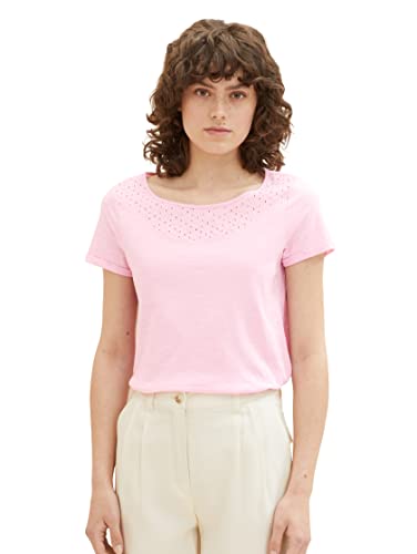 TOM TAILOR Damska koszulka z detalami, 31814 - Lilac Candy, XXL
