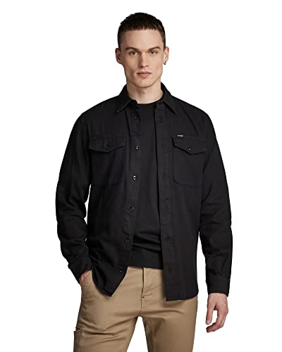 G-STAR RAW Męska koszula o kroju slim, Czarny (Dk Black Gd 7647-b564), XS