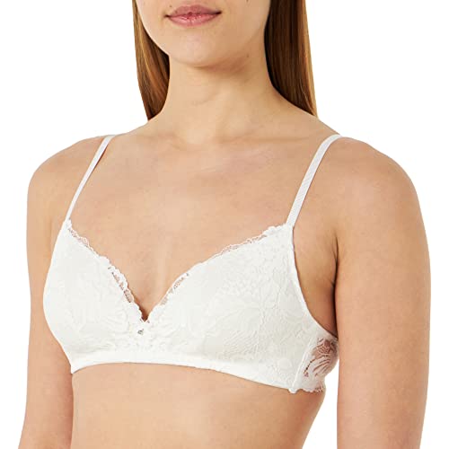 Women'secret Biustonosz Trójkątny, Koronka, Kobieta, Żółty, Biały, 90C