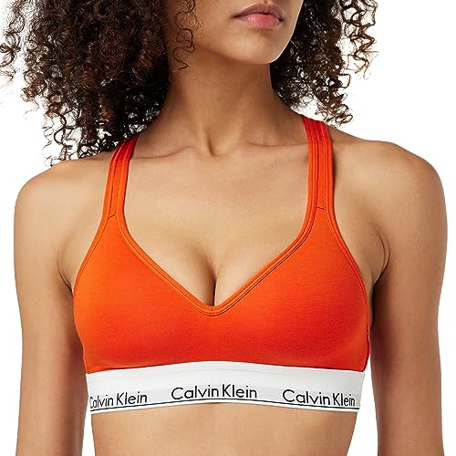 Calvin Klein Damski biustonosz typu bralette Lift, Pikantny pomarańczowy, M
