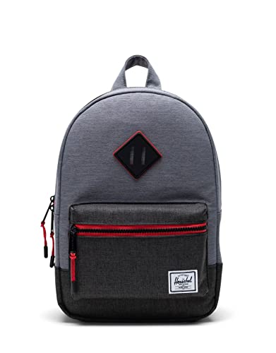 Herschel dziecięcy dziedzictwo plecak, rozmyty kwiatowy/czarny crossshatch, Średni szary krzyżowy/czarny wzór, Rozmiar uniwersalny