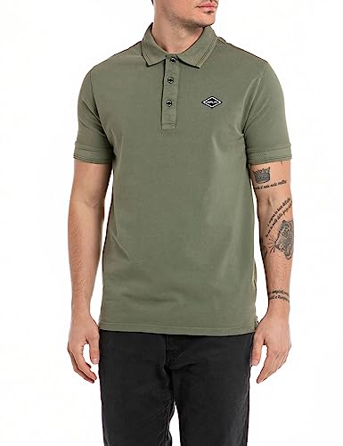 Replay Męska koszulka polo, Army 837, 3XL