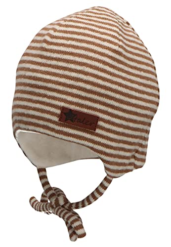 Sterntaler Chłopięca czapka beanie w paski, brązowa, 35