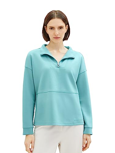 TOM TAILOR Damska bluza Troyer, 10426-letni morski, M