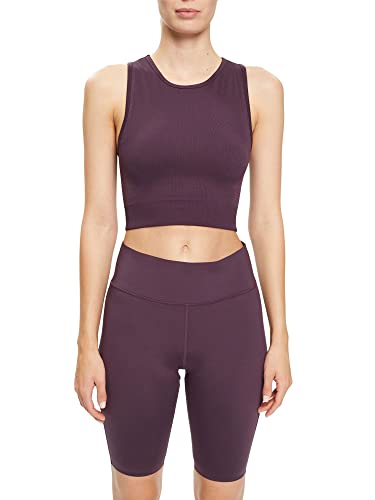 ESPRIT Sports Damski biustonosz sportowy RCS Bra Seamles, AUBERGINE, M