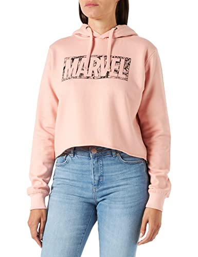 Bluza z kapturem Marvel Comic Logo Bluza damska, Różowy, 36