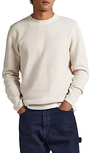 Pepe Jeans Sweter męski Silvertown, beżowy (kość słoniowa), XL