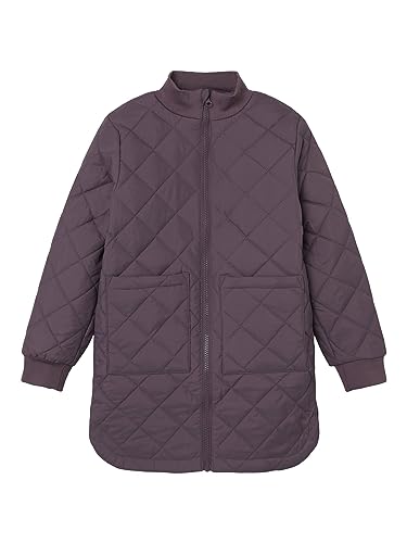 NAME IT Dziewczęca kurtka pikowana NKFMELISA Long Quilt Jacket Arctic Dusk, 146, Arctic Dusk, 146 cm