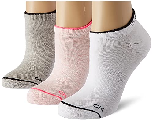 Calvin Klein Calvin Klein Athleisure damskie skarpety typu sneaker 3 sztuki, Pink Melange Combo, jeden rozmiar