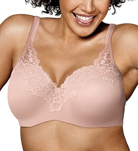 Playtex Damski biustonosz revelations Underwire z koronkowymi wstawkami z fiszbinami, Muszla piaskowa/masa perłowa Combo, 100E