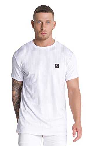 Gianni Kavanagh Męski T-shirt White Gk Iron Tee, biały, XS