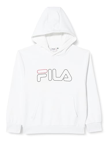 FILA Chłopięca bluza z kapturem, Bright White, 170/176, Bright White, 170-176