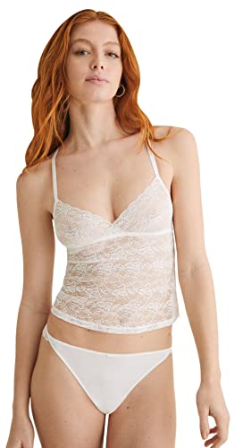 Women'secret Stringi Bielizna Damska, Kość Słoniowa, L