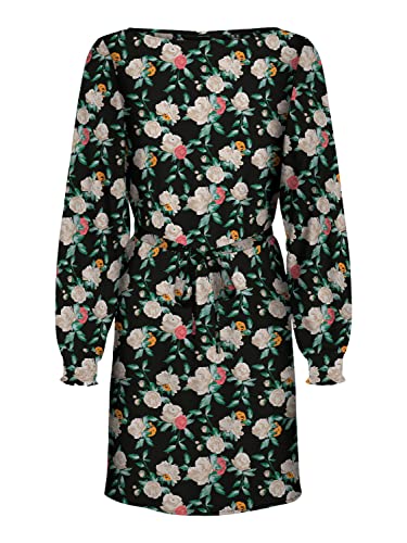 VERO MODA Damska sukienka Vmnya Catch Ls Smock Short Dress WVN, Black/Aop: neel, XXL