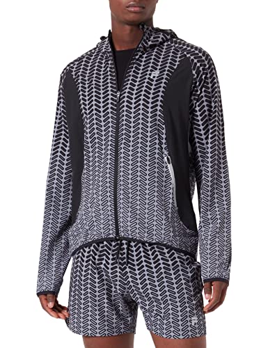 FILA Męska kurtka do biegania RAGA z kapturem, Night Owl Fade AOP, L