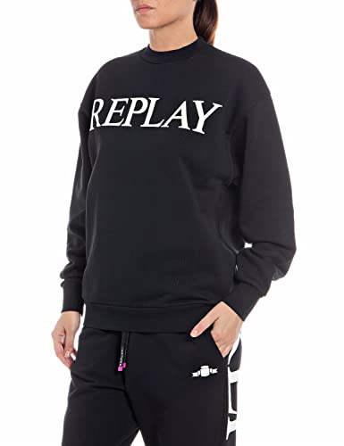 Replay Bluza damska, 098 BLACK, L