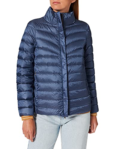 Geox Damski płaszcz puchowy, Dark Limoges Blue/Ra, 38