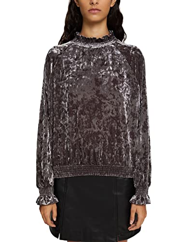 ESPRIT Collection Damska koszulka 112EO1K325, 010/ANTHRACITE, L