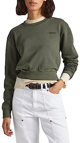 Pepe Jeans Bluza damska Adriana, Zielony (oliwkowy), XS