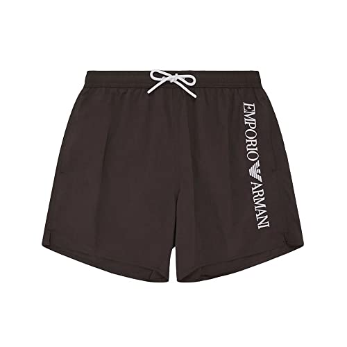 giorgio armani spa Bokserki męskie z logo Swim Trunks, czarne, rozmiar 46, czarny