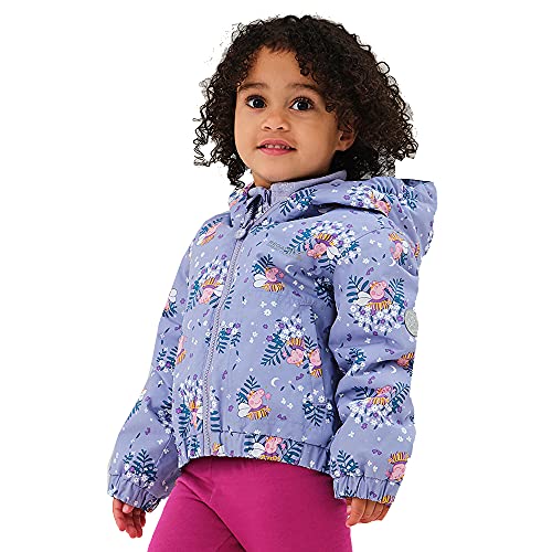 Regatta Dziecięca kurtka Peppa Buddy Puddle Unisex, Lilac Bloom, 24 Miesiące