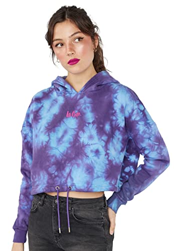 Lee Cooper Damska bluza z kapturem, fioletowa, regularna
