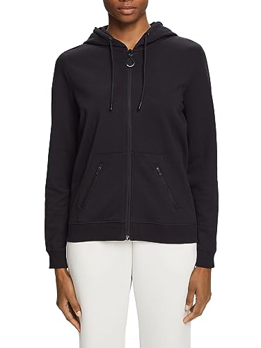 ESPRIT Sports Damska bluza z kapturem Sus Sweat Cardi, czarny, L