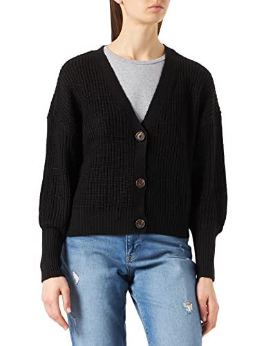 Vero Moda Kobiety Vmlea Ls V-Neck Cuff Cardigan Noos Kardigan, Czarny, S