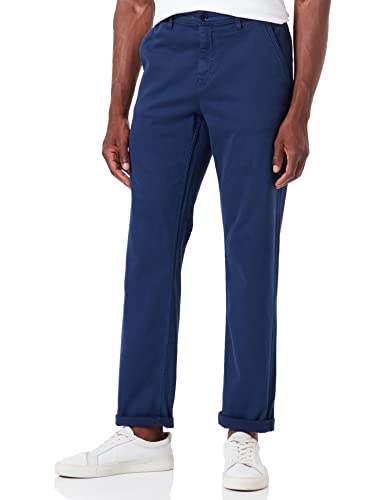 Som Damskie spodnie chinosy D375033, granatowe, W34/L32