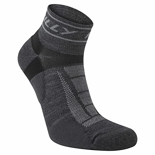 Hilly Skarpety, Trail - Quarter - Med Cushioning, antracyt/czarny XL