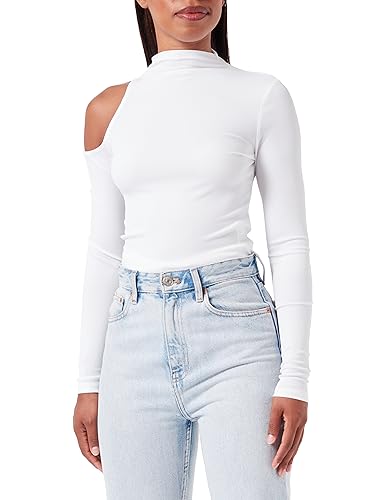 ONLY Onlbianca L/S Cold Shoulder Top JRS koszulka z długim rękawem, Cloud Dancer, M