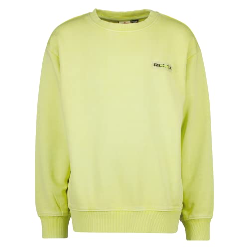 Vingino Chłopięca bluza z kapturem (oversized fit), limonkowy neonowy, 140