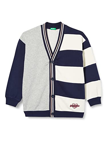 United Colors of Benetton Giacca M/L 35TMC600A Cardigan Sweater, Grigio 501, M