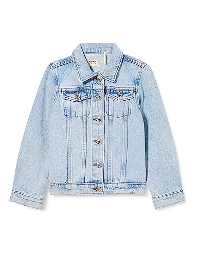 Koton Girl Jean Jacket Cotton Flap Double Pockets, Light Indigo (LIN), 7-8 Lata