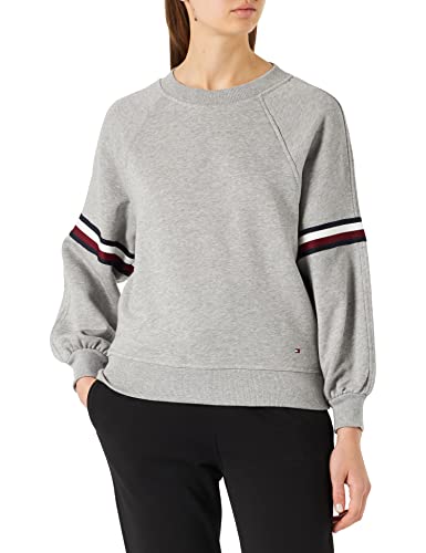 Tommy Hilfiger Damska bluza REG Global Stripe 7/8, jasnoszara HTR, M
