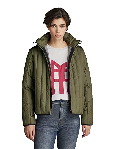 G-STAR RAW Damska kurtka pikowana, pionowa Meefic, Zielony (cień oliwki B958-B230), S