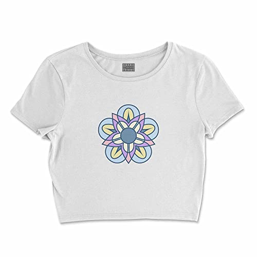 Bona Basics, Damski T-shirt basic, z nadrukiem cyfrowym, 100 bawełny, biały, swobodny, damski top, rozmiar: S, biały, S