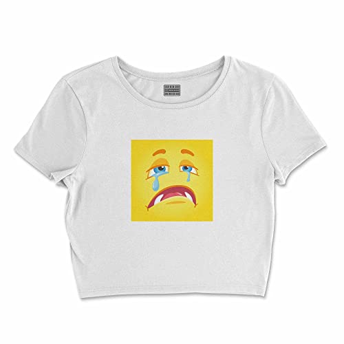 Bona Basics, Koszulka damska z nadrukiem cyfrowym,%100 bawełna, biała, casualowa, topy damskie, rozmiar: M, biały, M Krótki