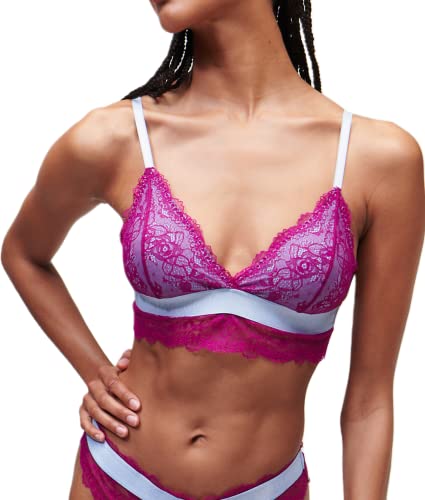 KARL LAGERFELD Kobiety Koronkowy Biustonosz Usztywniany, Jagoda, S