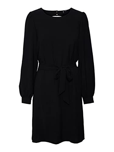 VERO MODA Sukienka damska Vmpammi L/S WVN Btq Ga, czarny, XS